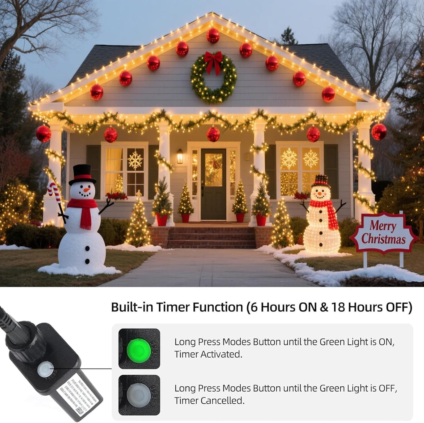 Tcamp 105FT 300 LED Purple Orange Halloween Decorations Lights Motion Activated Sync with 4 Scary Music, 6 Modes Halloween String Lights for Party Yard Outdoor Indoor Decor (3 Sets Connectable)