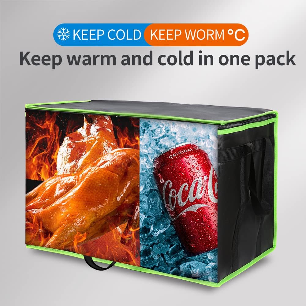 Purilite Select™ Insulated Food Delivery Bag – Extra Large Thermal Carrier for Hot &amp; Cold Food Transport