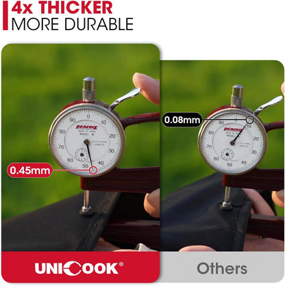 UNICOOK BBQ Cover 55 Inch, Heavy Duty Waterproof Housse BBQ, Special Fade and UV Resistant Outdoor Barbecue Grill Cover, Barbecue Accessories Compatible for Weber Char-Broil Brinkmann and More