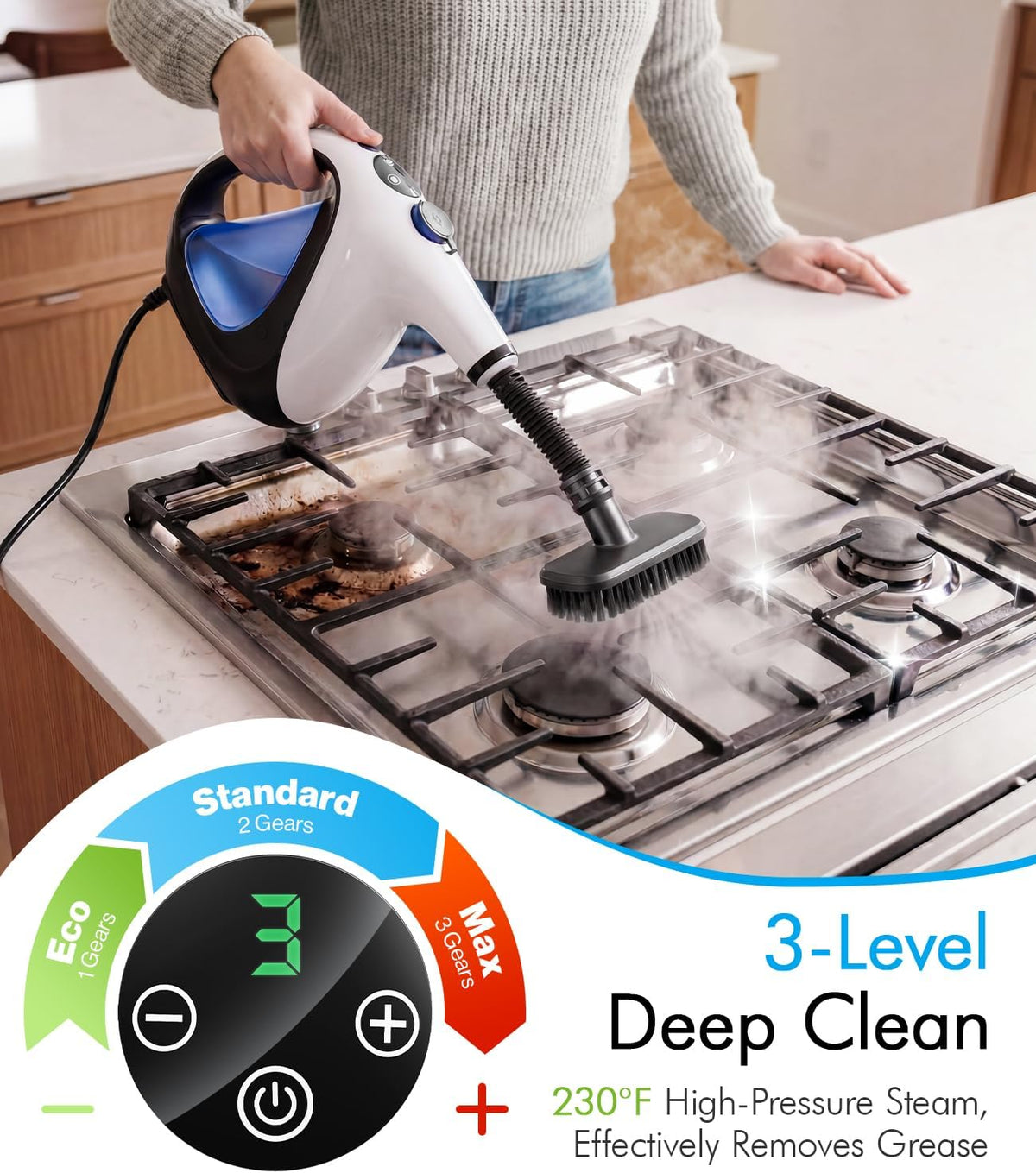 Handheld Steam Cleaner for Home Cleaning 3s Instant Heat-Up No Need to Wait