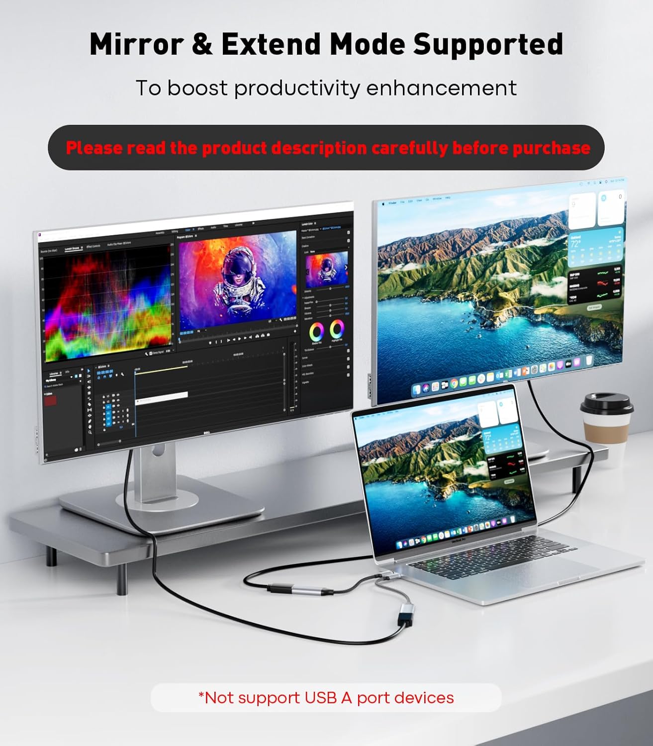 UANTIN USB C to HDMI Adapter [4K@60Hz] High-Speed USB Type-C 3.1 to HDMI 2.0 Female Converter [Thunderbolt 3/4 Compatible] for iPhone 15 Series, MacBook Pro/Air, iPad, Galaxy S8-S23, Other USBC Laptop