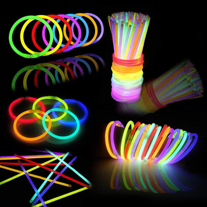 200 PCS Glow Sticks Bulk 8" Glowsticks, Glow Stick Bracelets Necklaces, Glow Party Supplies, Neon Glow Sticks, Glow in the Dark, Glowsticks Party Favors Light-up, Christmas, Easter