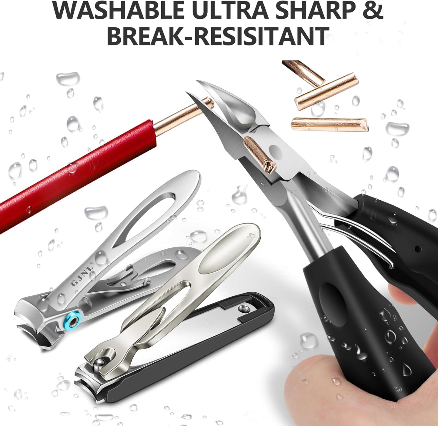 Nail Clippers for Men Thick Nails - Gifts for Men Dad Sharp Extra Large Heavy Duty Toesnail Clippers, 16mm Wide Jaw Opening Toenail Clippers for Seniors Nails Cutter