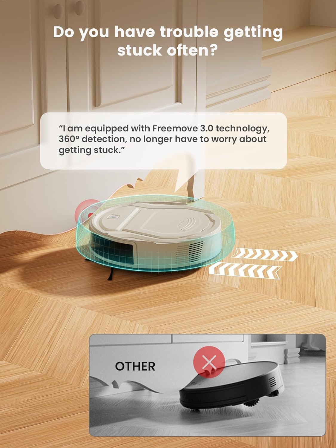 Lefant M210P Robot Vacuum and Mop Combo, Strong 2000Pa Suction, 120 Min Runtime, Super Slim Thin, Low Noise, Self-Charging, Wi-Fi/App/Alexa Control, Ideal for Pet Hair & Hard Floors