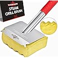 XUDAKAIXIN Grill Brush Bristle Free,BBQ Replaceable Scraper Cleaning Head,Safe Grill Accessories for Cast Iron Grates/Porcelain/Weber Gas/Charcoal Grill,Grill Brush for Outdoor Grill-Yellow