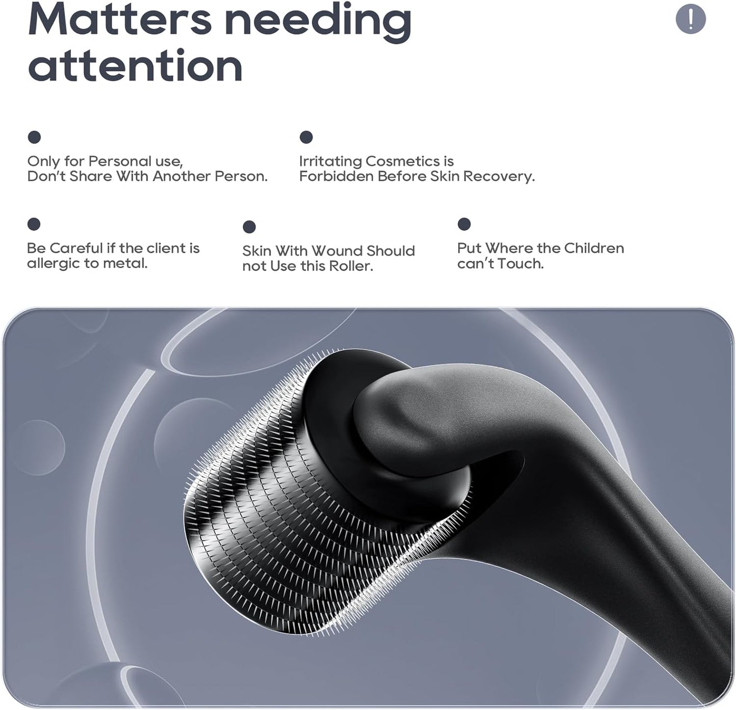 Derma Roller 0.5mm Microneedling Roller 540 Titanium For Women and Men