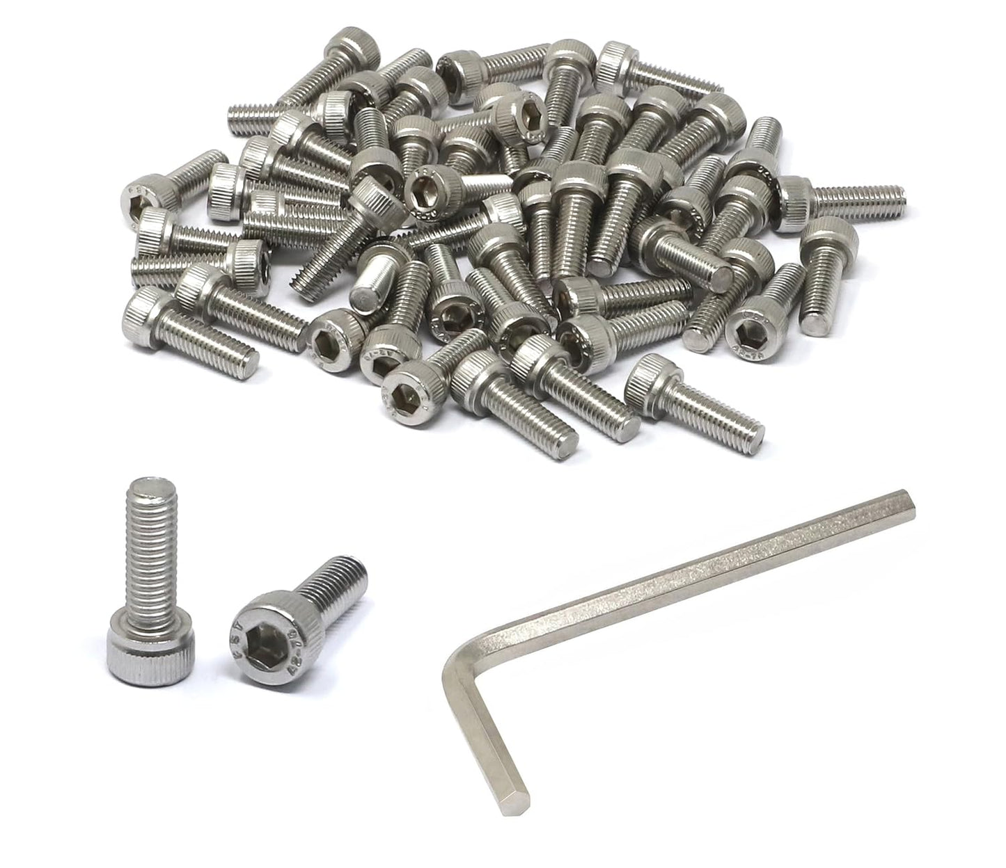 iexcell 25 Pcs M6 x 20mm Thread Pitch 1 mm Stainless Steel 304 Hex Socket Head Cap Screws Bolts Kit