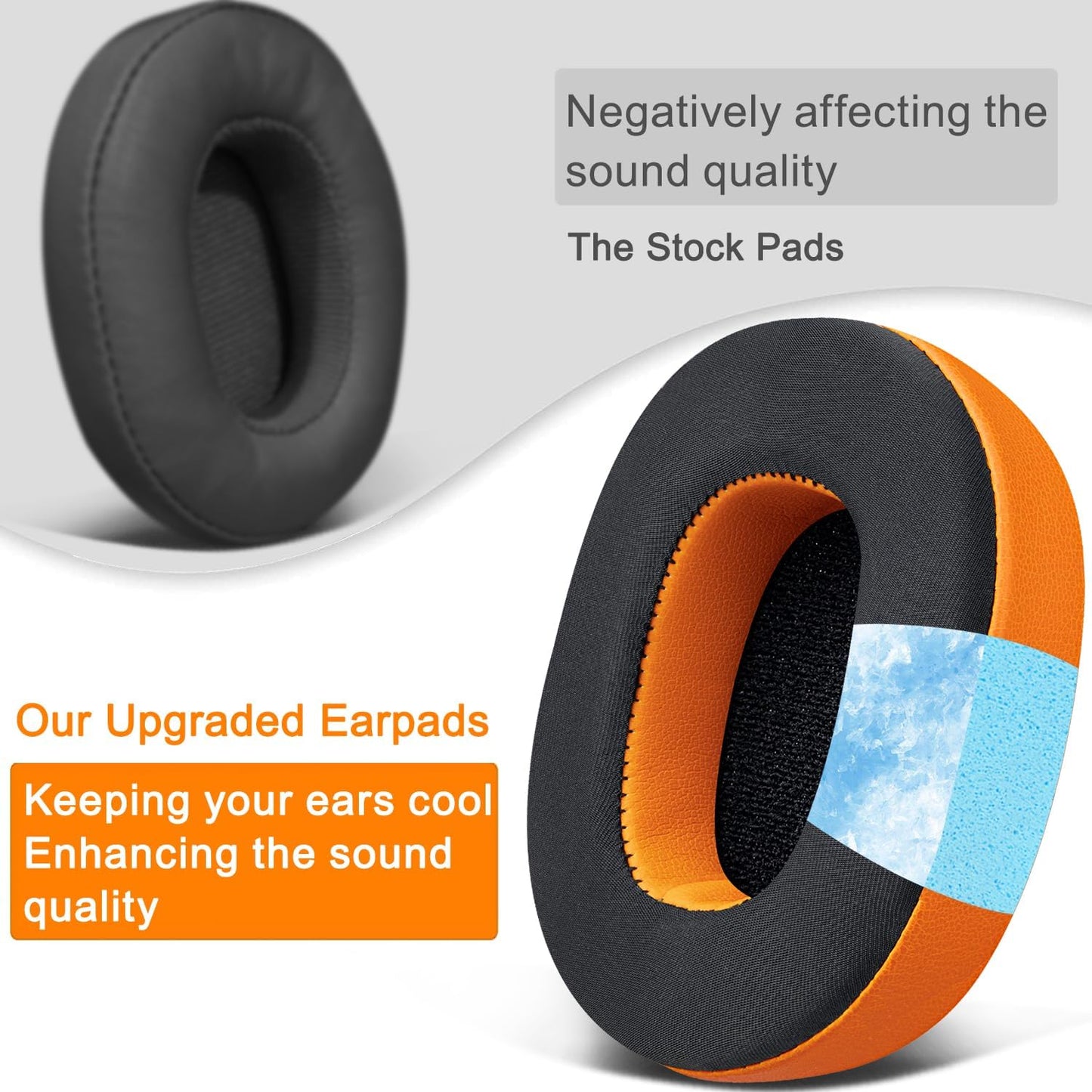 SOULWIT Replacement Earpads for Skullcandy Hesh 3/ANC/Evo & Crusher Wireless/ANC/Evo & Venue ANC Over-Ear Headphones, Ear Pads Cushions with Noise Isolation Foam - Hesh3 PL Black