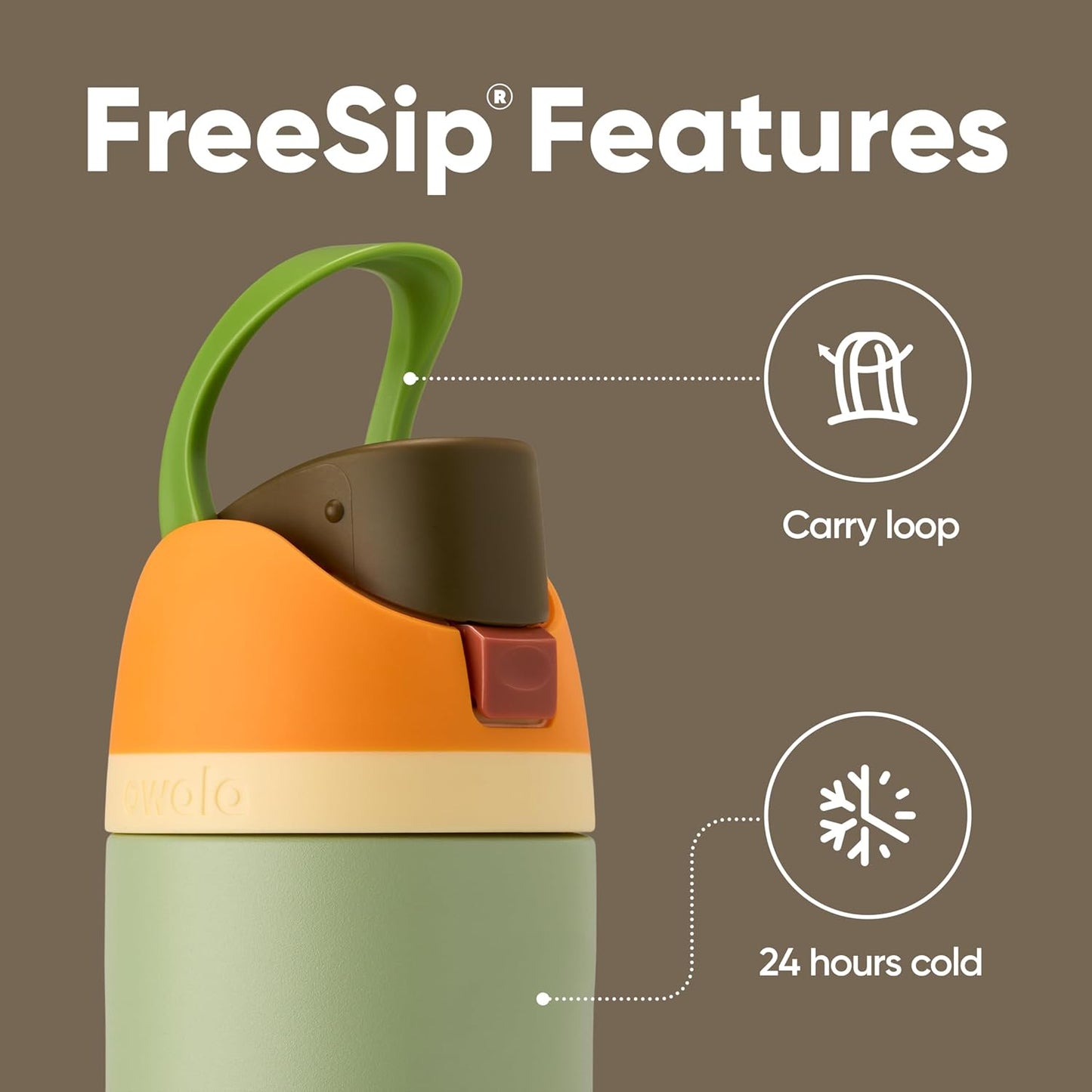 Owala Kids FreeSip Insulated Stainless Steel Water Bottle with Straw, BPA-Free Sports Water Bottle, Great for Travel, 16 oz, Celestial Sphere