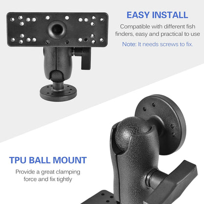 XINZY Portable Kayak Fishfinders Holder Fish Finder Ball Mount Base 360° Swivel Fish Finder Mount Fish Finder Kayak Accessory