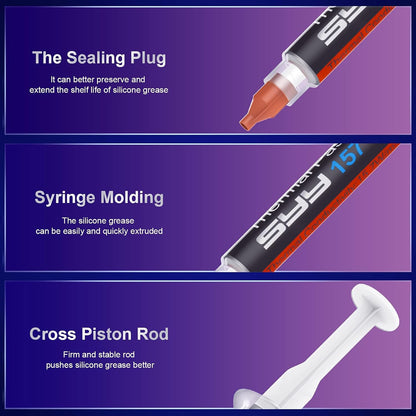Thermal Paste, SYY 4G with Toolkit CPU Paste Thermal Compound Paste Heatsink for IC/Processor/CPU/All Coolers, Carbon Based High Performance, Thermal Interface Material