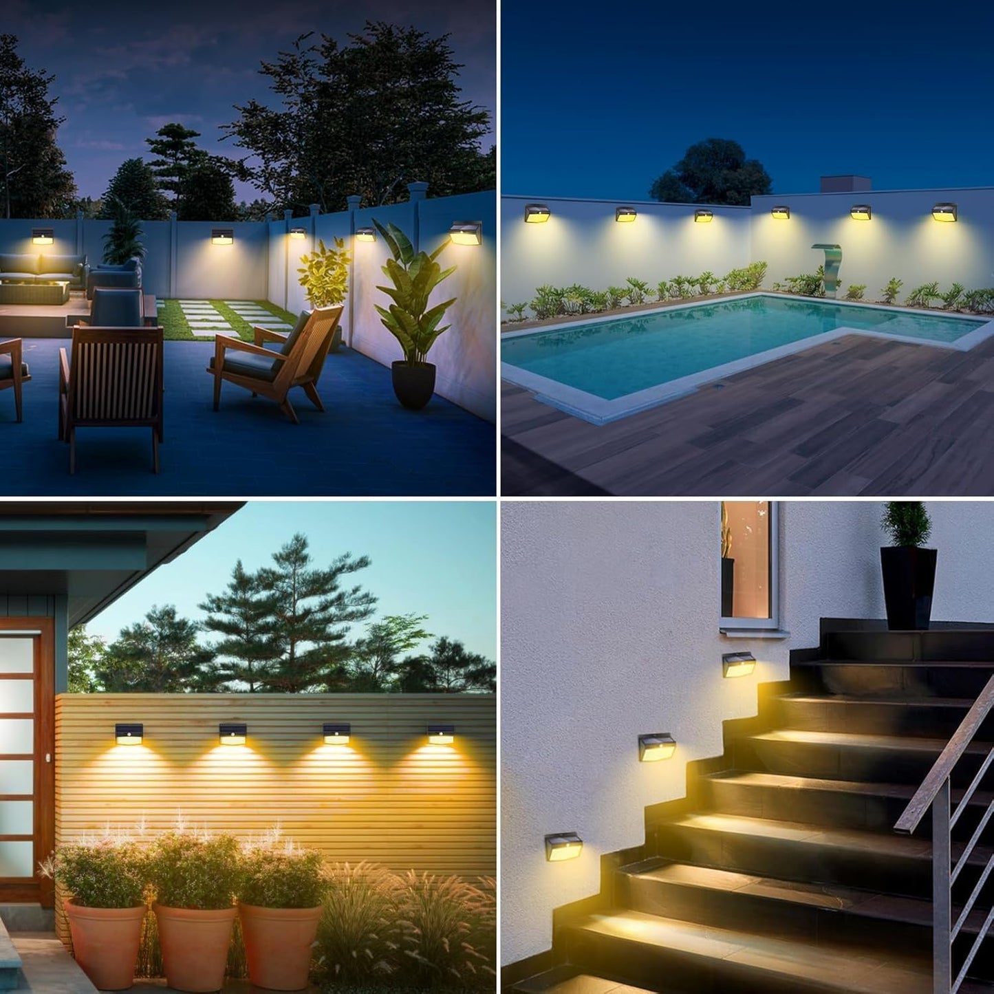 Solar Lights Outdoor, [ 8 Pack/138LED ] Solar Motion Sensor Light Outdoor with 3 Lighting Modes Wireless Waterproof Solar Wall Lights Solar Security Lights for Fence Yard Garden Deck Garage
