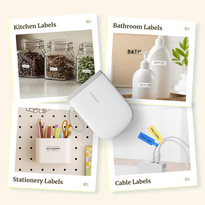 NIIMBOT D110 Mini Label Maker Machine with Tape(Pre-Cut Size 12x40mm), Portable Bluetooth Sticker Printer, Inkless Automatic Feeding One-Touch Custom Printing, Compatible with Phone Only