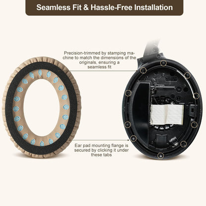 Replacement Ear Pads Earpads for Bose QuietComfort QC 2 15 25 35 Ear Cushion for QC2 QC15 QC25 QC35 SoundLink SoundTrue Around-Ear II AE2 (Black)