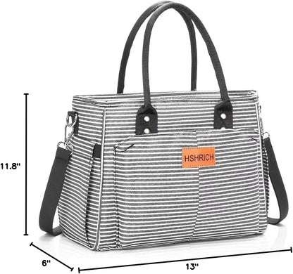 Lunch Bag for Women, Insulated Lunch Box for Work, Large Leakproof Cooler Purse with Side Pockets & Removable Shoulder Strap Women's Lunch Tote Bag for Picnic Work Beach Cute Lunch Bags (Heart)