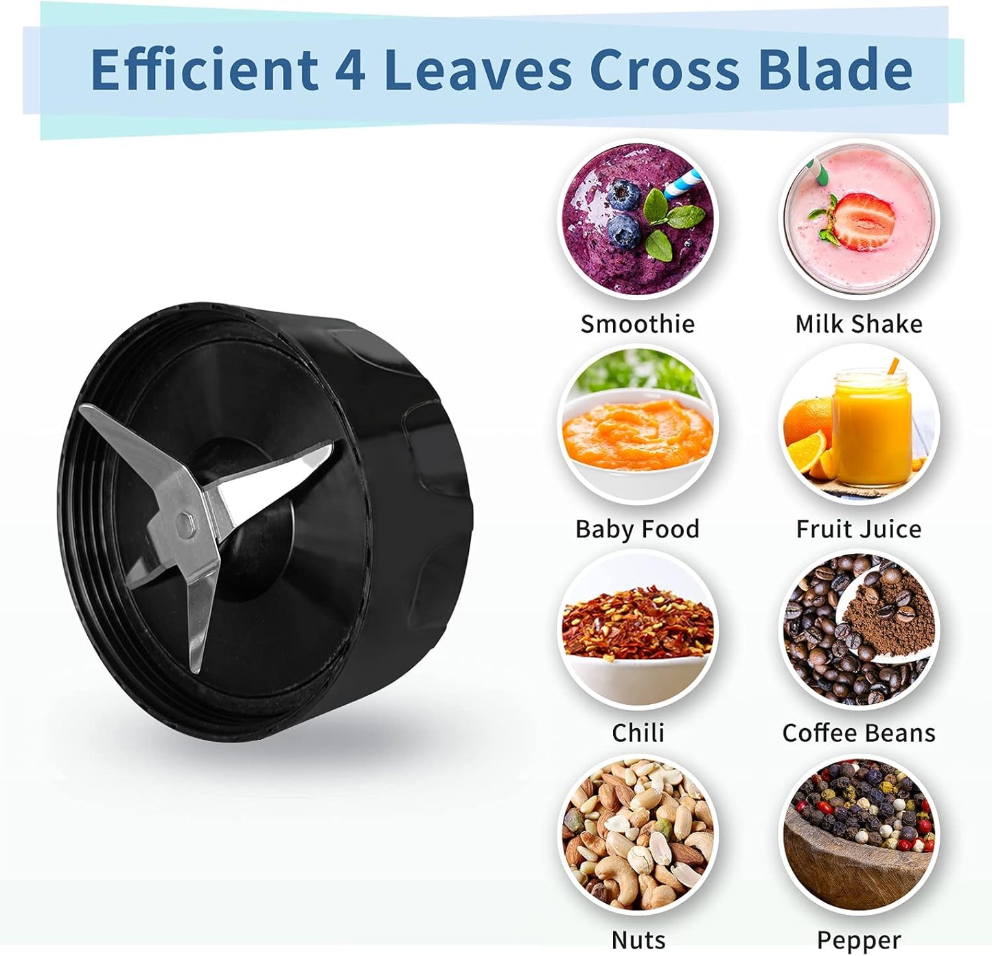 La Reveuse Personal Size Blender 250 Watts Power for Shakes Smoothies Seasonings Sauces with 1 Piece 15 oz Cup,1 Piece 10 oz Mug,BPA Free (Black)