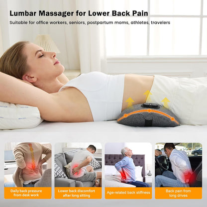 Cordless 3-in-1 Triple Fusion Back Massager with Heat, Vibration, Stretch