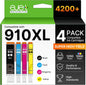 ejet 910XL Ink Replacement for HP 910XL Ink Cartridges Combo Pack with HP 910 Ink HP910XL HP910 Work for OfficeJet Pro 8020 8025 8028 8035 OfficeJet 8010 8015 8018 8022 Printers, Black and Color