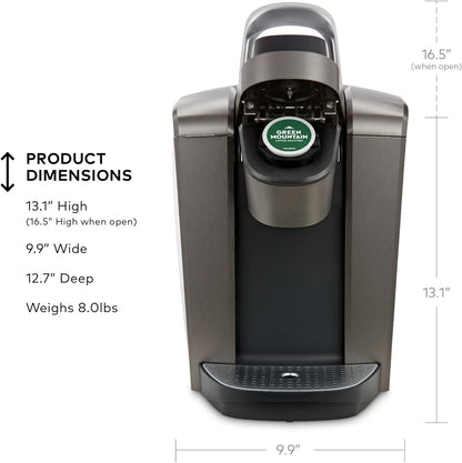 Keurig K-Elite K Single Serve K-Cup Pod Maker, with Strong Temperature Control, Iced Coffee Capability, 12oz Brew Size, Brushed Slate