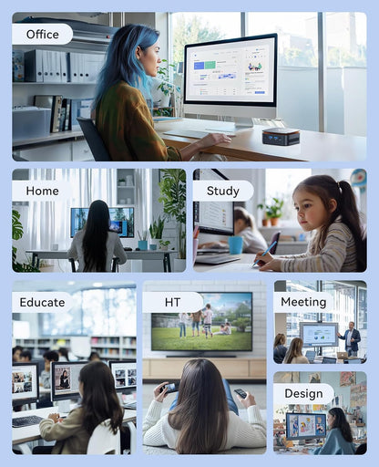 KAMRUI AK1PLUS Mini PC W-11 Pro, 12th Gen N95 Processor (up to 3.4GHz), Mini Desktop Computers with 16GB RAM 512GB M.2 2.5" SSD, Mini Computer Support Dual 4K UHD for Home Business Office