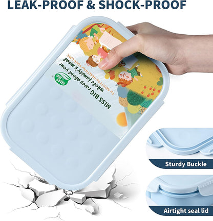 MISS BIG® Bento Box,Lunch Box Adult,Ideal Leak Proof Lunch Containers,Mom's Choice Lunch Box for Kids,No BPAs and No Chemical Dyes,Microwave and Dishwasher Safe Lunch Container (1900ml White)