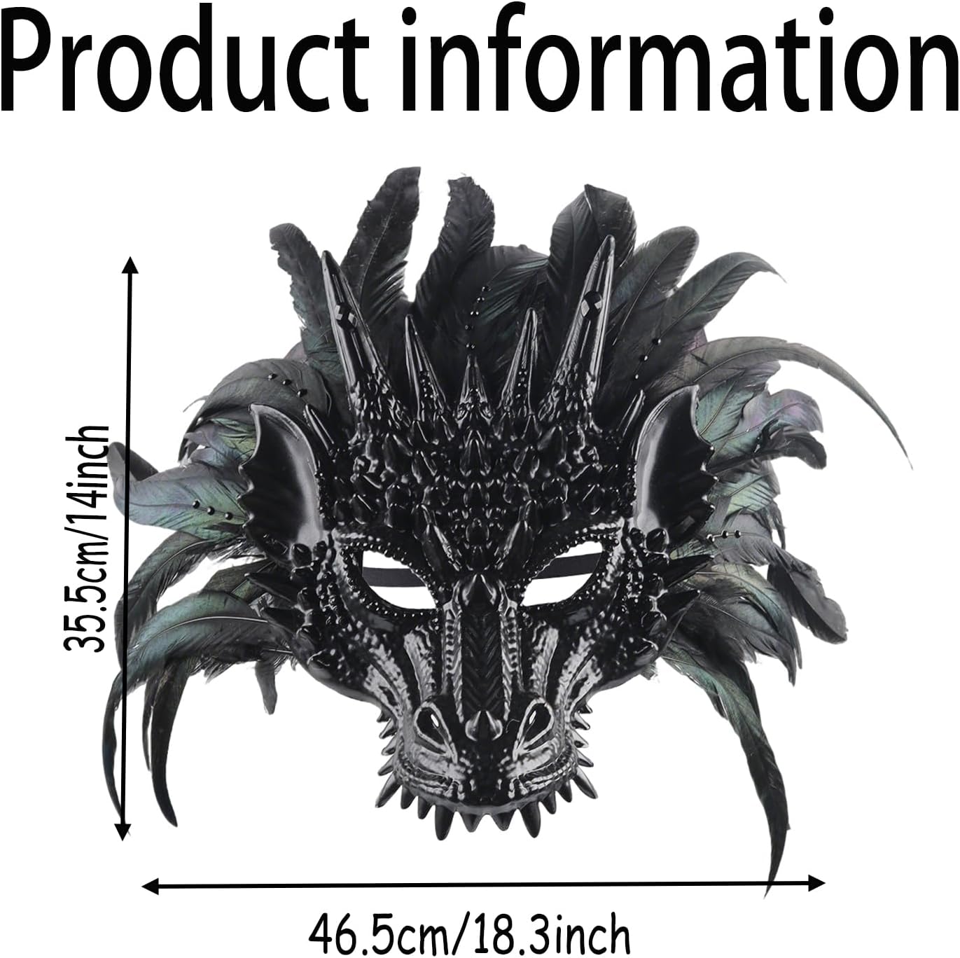 Dragon Cosplay Mask for Halloween and Carnival Half Face Dragon Mask Realistic Design Masquerade,Festivals Costume Accessory