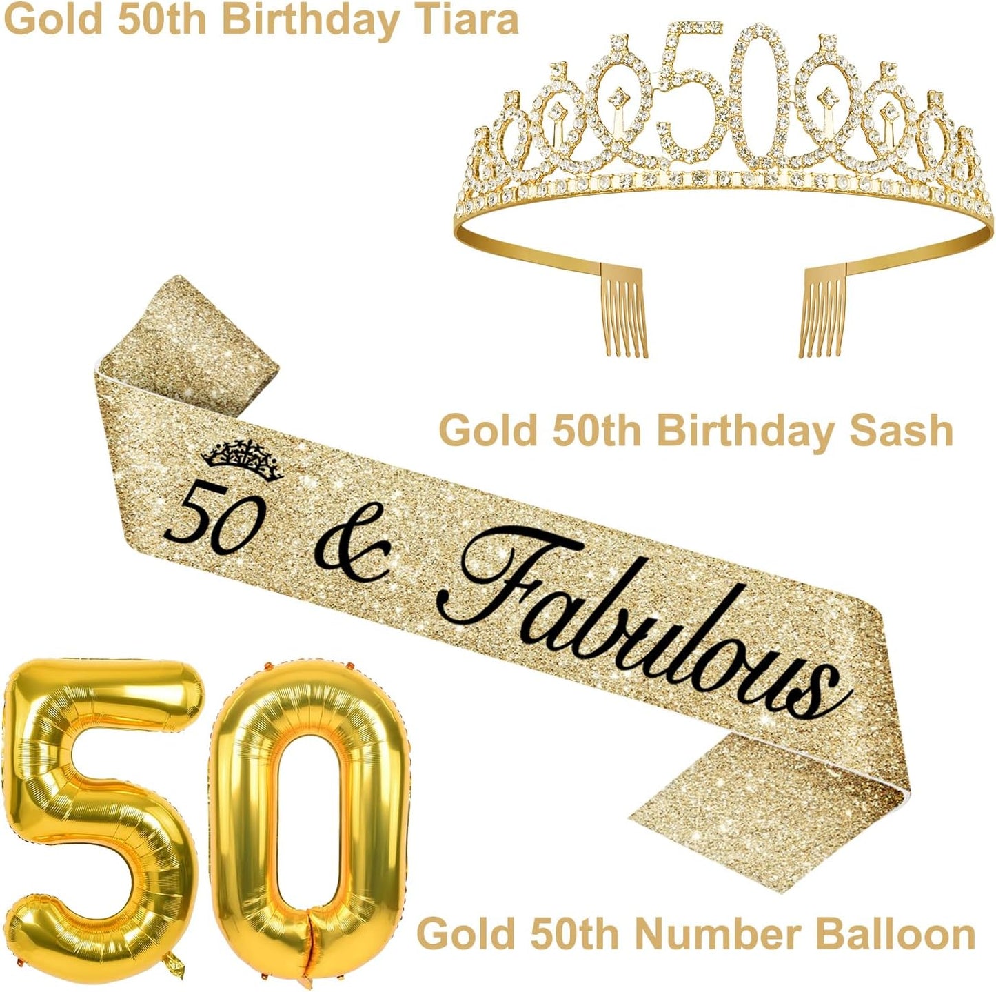 65th Birthday Decorations for Women, Including 65th Birthday Sash and Crown, Cake Topper and Candles, Number Balloons Rose Gold, 65 Year Old Gifts for Women
