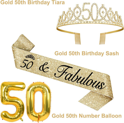 65th Birthday Decorations for Women, Including 65th Birthday Sash and Crown, Cake Topper and Candles, Number Balloons Rose Gold, 65 Year Old Gifts for Women