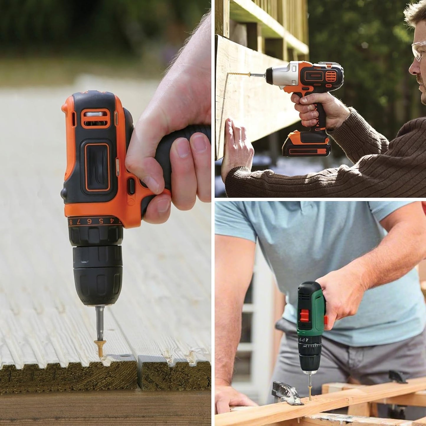 Wood Screws 3 Inch, FIXLINK Deck Screws #10 x 3, 310pcs, Epoxy Coated, T25 Star Bit Above 1500 Hour Salt Spray Coating Outdoor Decking Screws Excellent Rust Resistant for Outdoor Wood Fence