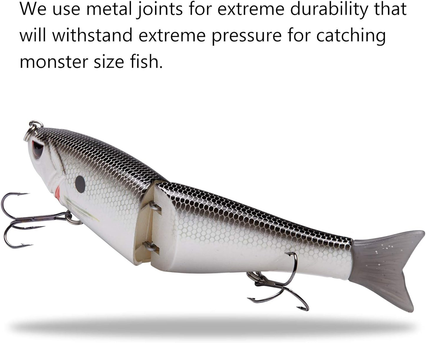 Bassdash SwimShad Glide Baits Jointed Swimbait Bass Pike Salmon Trout Muskie Fishing Lure