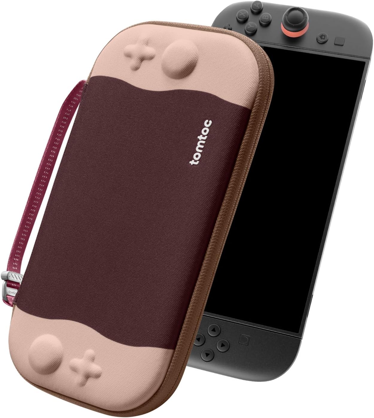 tomtoc Slim Carrying Case for Nintendo Switch 2 Model 2025, Odorless Felt Protective Hard Shell with 12 Game Card Slots, Portable Travel Storage Case with Original Patent and Military Grade Protection