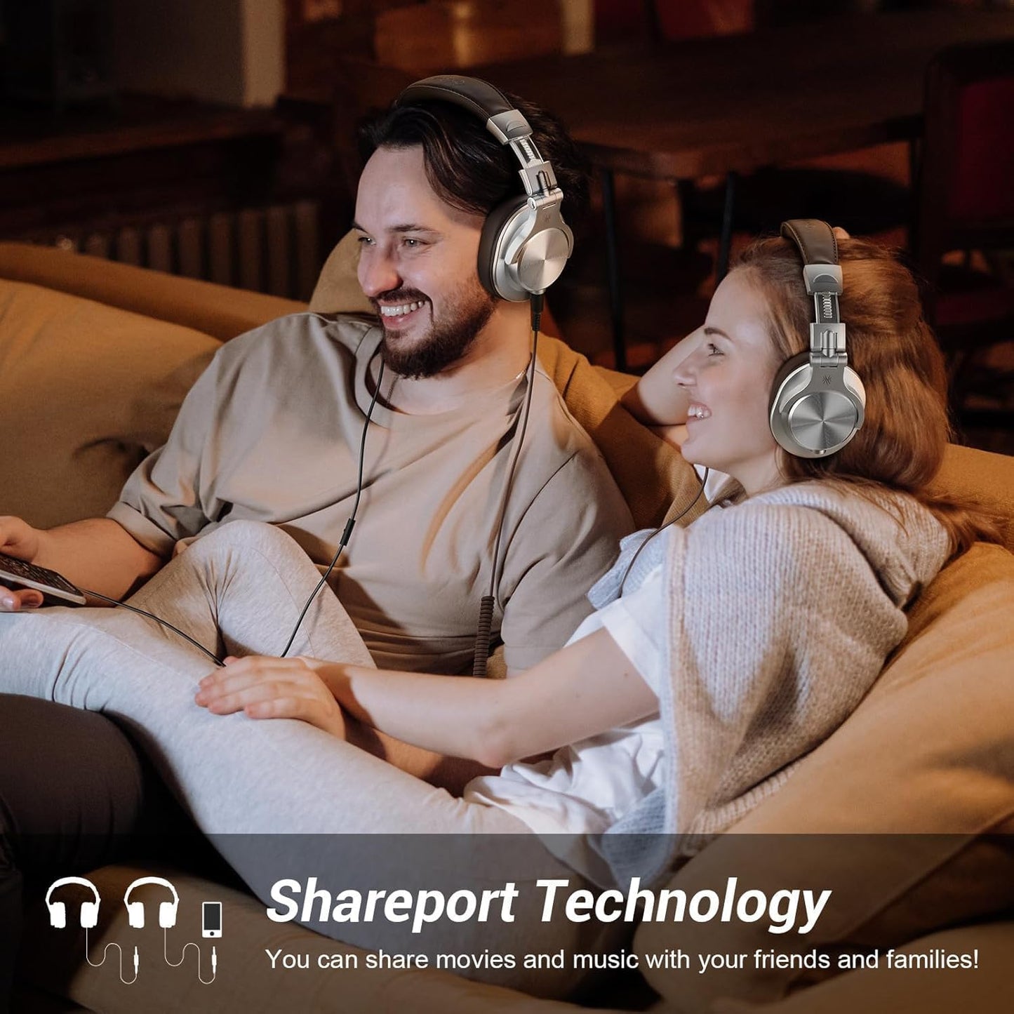 OneOdio A70 Fusion Bluetooth Over Ear Headphones with 72H Playtime, Studio DJ Headphones with Share-Port, Wired and Wireless Recording Headphones with Stereo Sound for Electric Drum Piano Guitar AMP