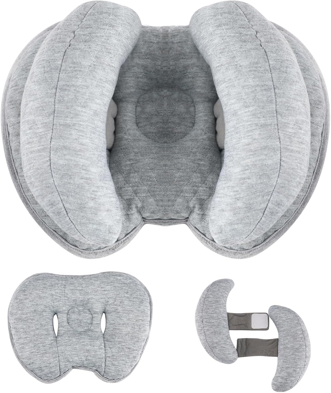 KAKIBLIN 2 in 1 Baby Head Pillow with Banana Neck Pillow for 3 Months to 8 Months Baby Travel Pillow for Stroller or Bed