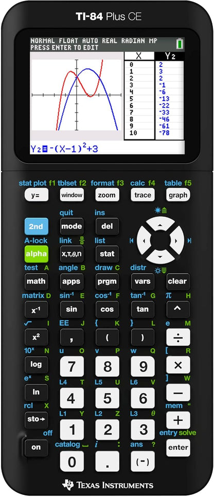TI-84 Plus CE Graphing Calculator, Black