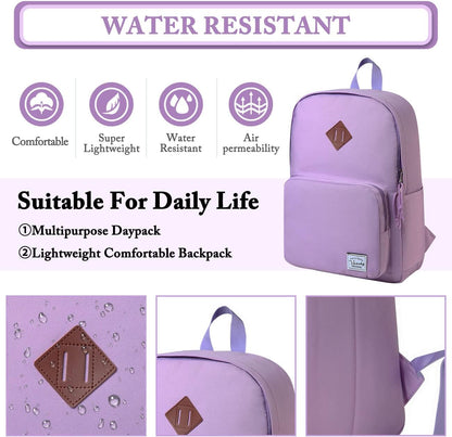 VASCHY Lightweight School Backpack for Women with Sleeve for 14" Laptop