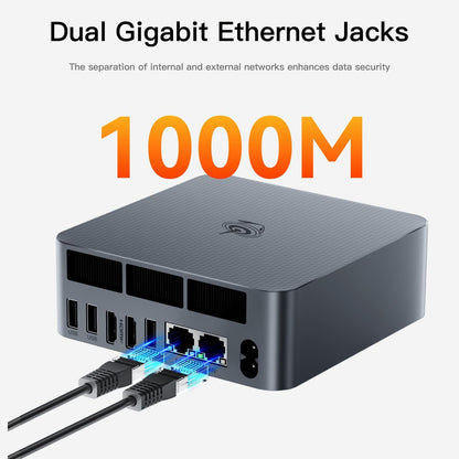 Beelink SER8 Mini PC, AMD Ryzen 7 8845HS(4nm, 8C/16T) up to 5.1GHz, Mini Computer 32GB DDR5 RAM 1TB M.2 NVME SSD, Desktop PC 4K@144Hz Triple Display, Mini Gaming Computer WiFi6/BT5.2/2.5Gbps/W-11 Pro