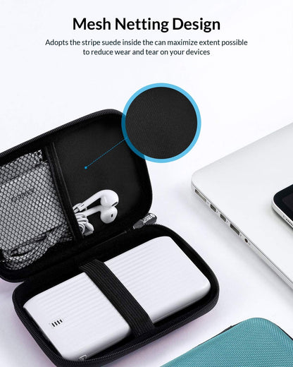 ORICO 5 Pack External Hard Drive Case 2.5 Inch Shockproof Hard Drive Bag Travel Electronics Organizer Carry Case for WD, Toshiba, Seagate, Samsung, Hitachi Hard Drive and Accessories like SD Card, USB Cable, Power Bank, Earphone, Black
