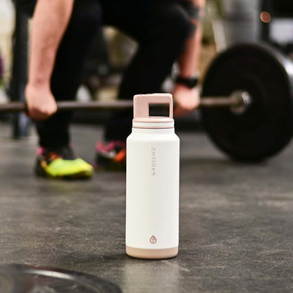 GROSCHE Alpine Flip 'N Sip 16oz Insulated Water Bottle - Stainless Steel, Leakproof Flask with Straw - Perfect for Gym, Travel, Sports & Outdoor Use, Canadian Brand! - 16 fl. oz, Scuba Blue