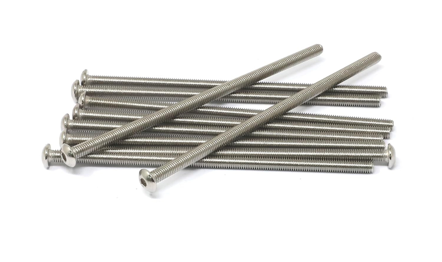 iexcell 50 Pcs M6 x 20mm Thread Pitch 1 mm Stainless Steel 304 Hex Socket Button Head Cap Screws Bolts Kit
