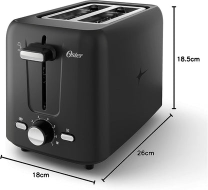 2-Slice Toaster with Custom Bagel Setting and Extra-Wide Slots – 7 Shade Controls, Removable Crumb Tray, Sleek Black Design - PuriLite