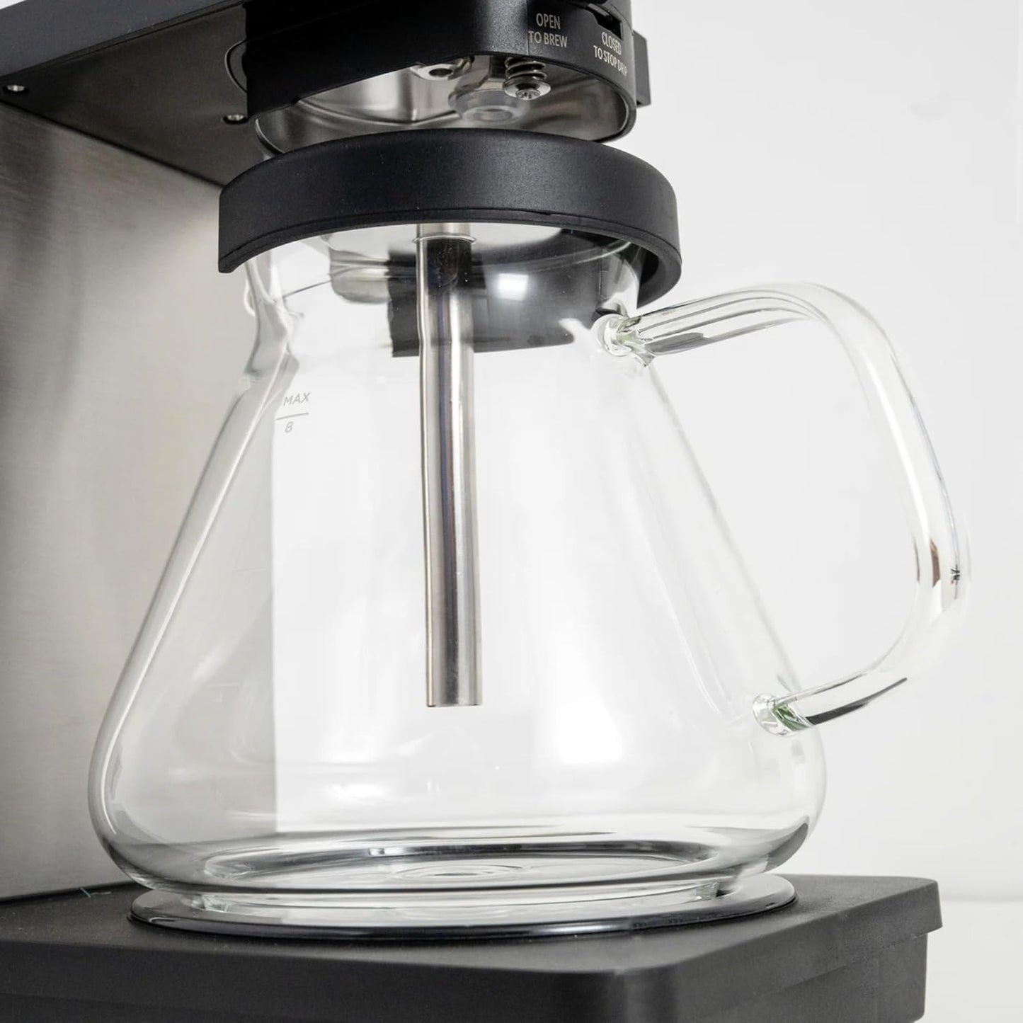 SimplyGoodCoffee THE BREWER - Plastic-Free. Coffee Maker/Coffee Machine. 8 Cup Automatic Drip Pour Over Coffee Brewer. Easy To Use, Gold Cup Standard. Black/Stainless Steel