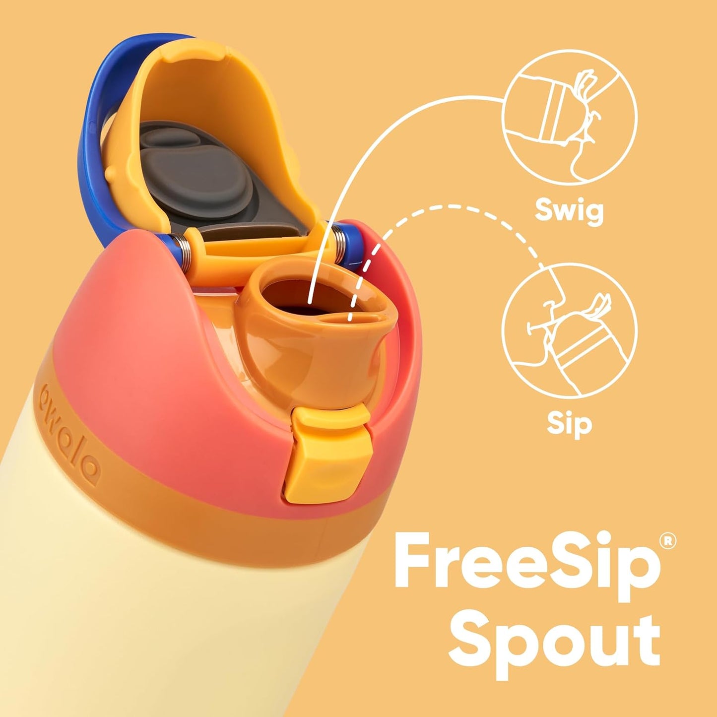 Owala Kids FreeSip Insulated Stainless Steel Water Bottle with Straw, BPA-Free Sports Water Bottle, Great for Travel, 16 oz, Celestial Sphere
