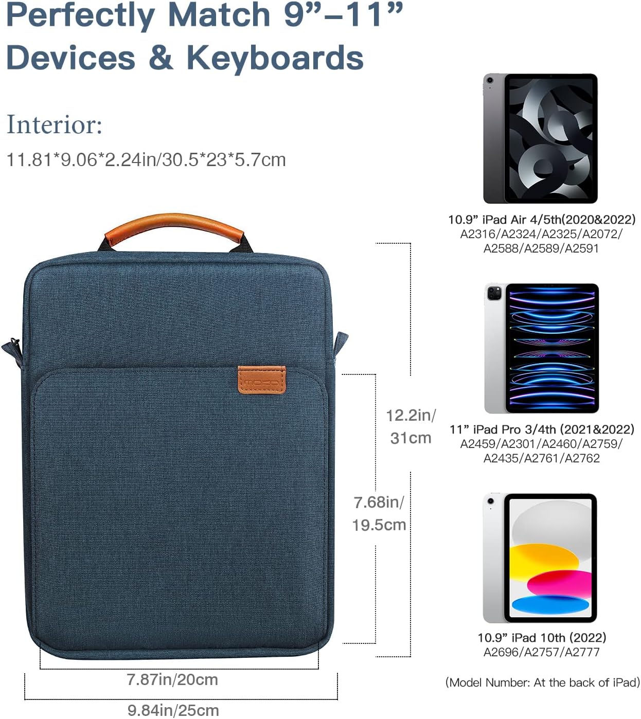 MoKo 13.3-14 Inch Laptop Sleeve Bag Fits MacBook Pro M3/M2 14" 2023, MacBook Pro 13" M2, New MacBook Air 13.6" M3/M2 2024/2022,Tab S8 Ultra 14.6",Handle Carrying Case with Shoulder Strap, Black & Gray - PuriLite