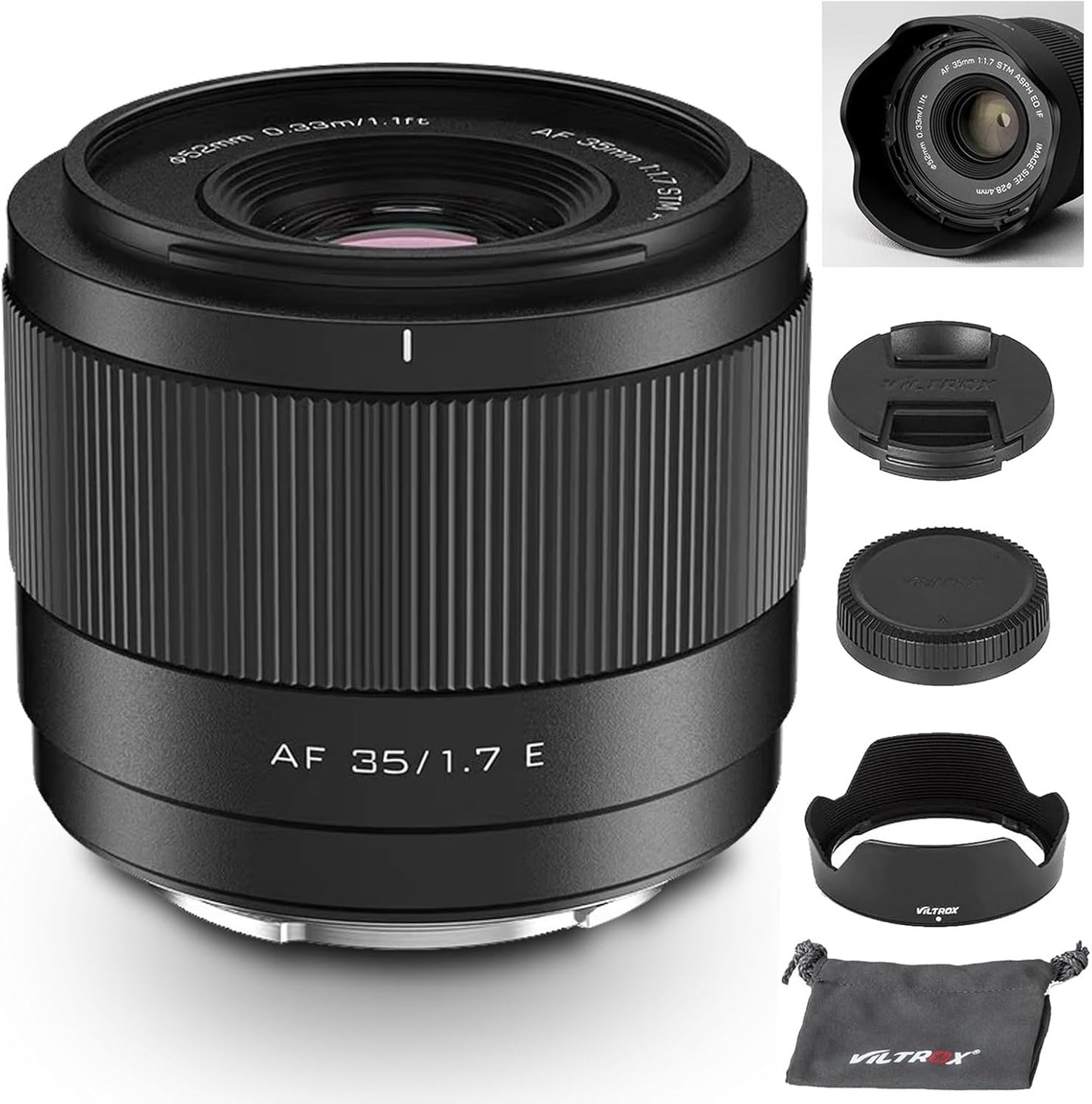 VILTROX 25mm f1.7 E, APS-C Lens for Sony E, Large Aperture STM Auto Focus Lens for Sony E-Mount A7C A7RII A7SII A7II A7RIII A7IV A7RIV A9 A1 ZVE1 A93 A6700 A6600 A6500 A6400 FX3 ZV-E10 FX30 ZV-E10II