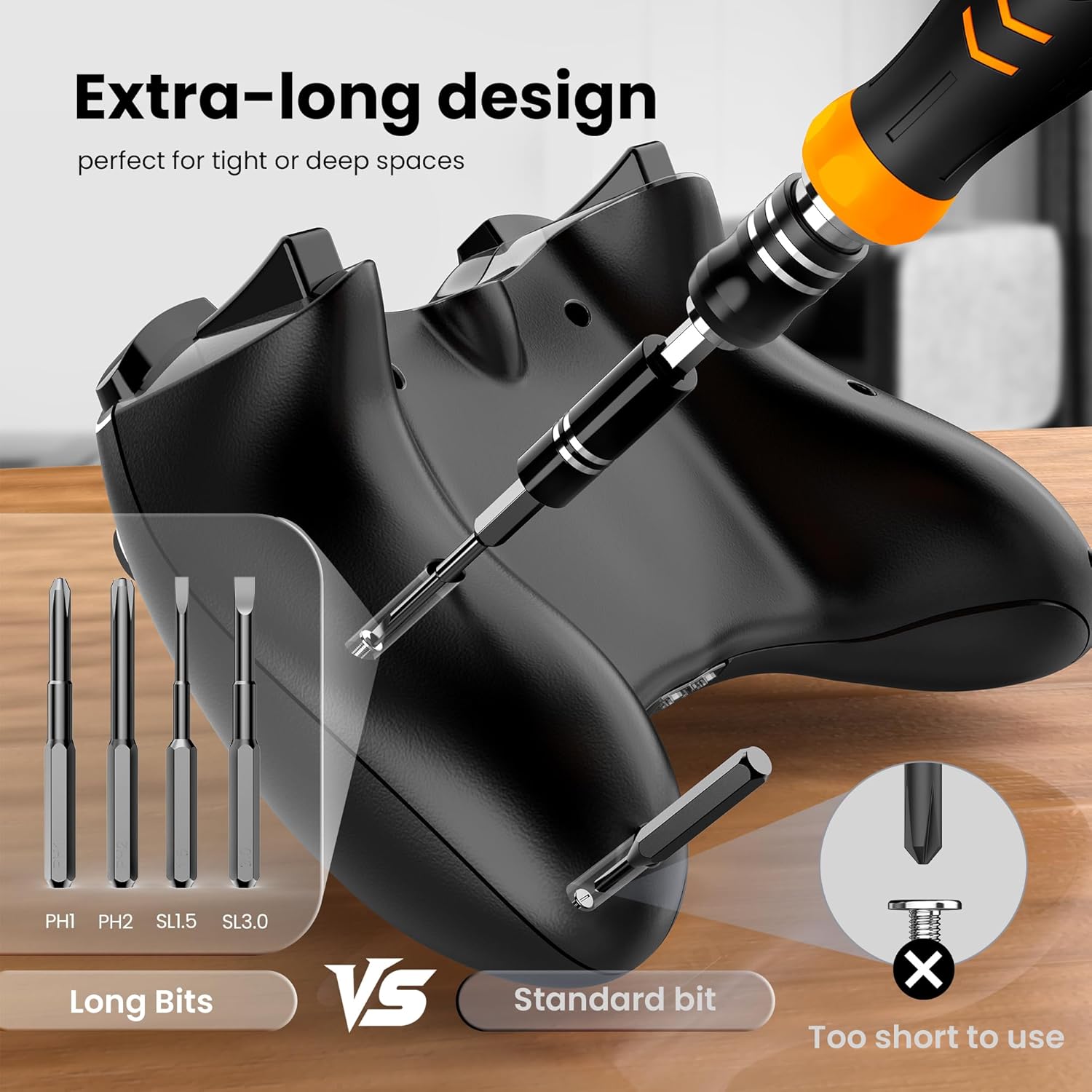 JOREST 115-in-1 Precision Screwdriver Set – Magnetic Multi-Bit Repair Tool Kit with Ergonomic Handle - PuriLite