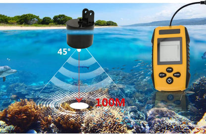 Fafeicy Sonar Fish Finder, Fish Detector, Wired Depth Finder with HD LCD Display, for Boat Fishing Kayak Saltwater