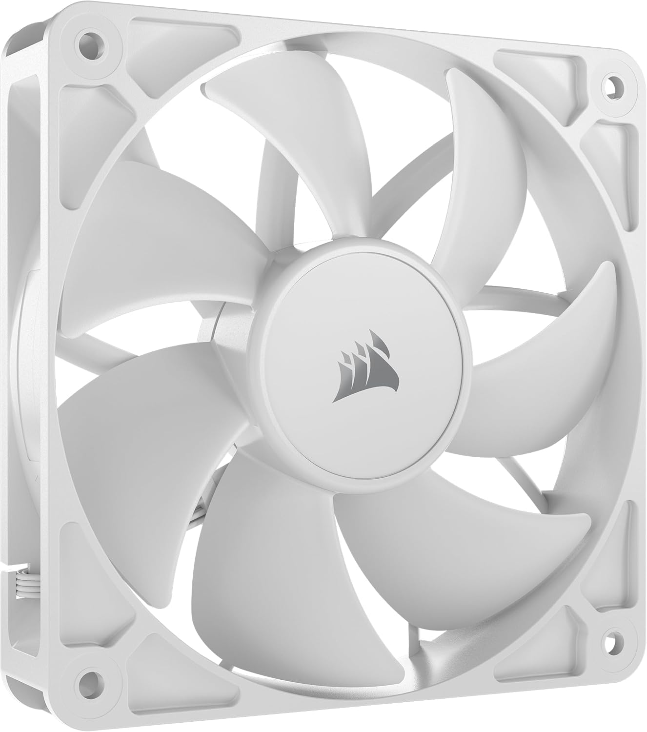 CORSAIR RS120 ARGB 120mm PWM Fan – Daisy-Chain Connection – Low-Noise – Magnetic Dome Bearing – Single Pack – White