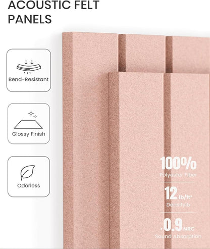 Large Cork Board for Wall 36" X 24"Alternative - 6 Pack Large Felt Bulletin Board with 48 Removable Adhesive Tabs,20 Pushpins,Felt Board for Home Office Wall and School Classroom Décor(Pink)