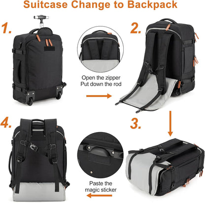 Lumesner Carry on Backpack, Extra Large 40L Flight Approved Travel Backpack for Men & Women