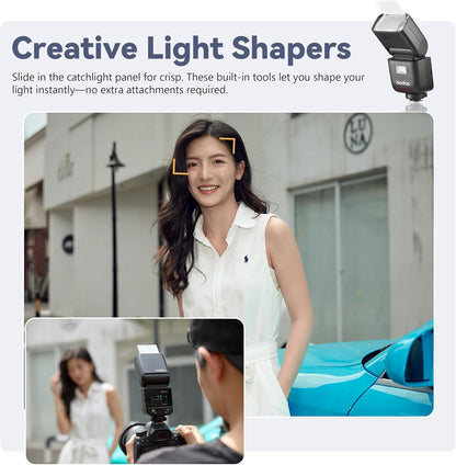 GODOX V480 TTL Camera Flash with GN50,2.4GHz Wireless Speedlight,with Rechargeable Battery (for Nikon)